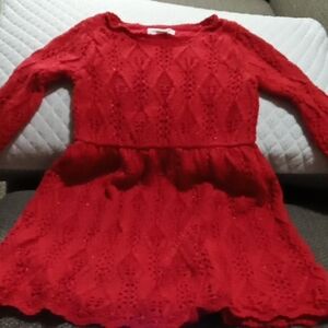 Cat & Jack Red Lace Girls Dress Size 2t